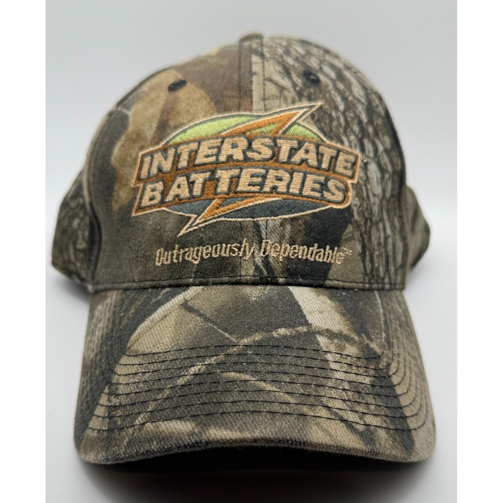 Interstate Batteries Adult Embroidered Baseball Cap Hat Camo Snapback Adjustable